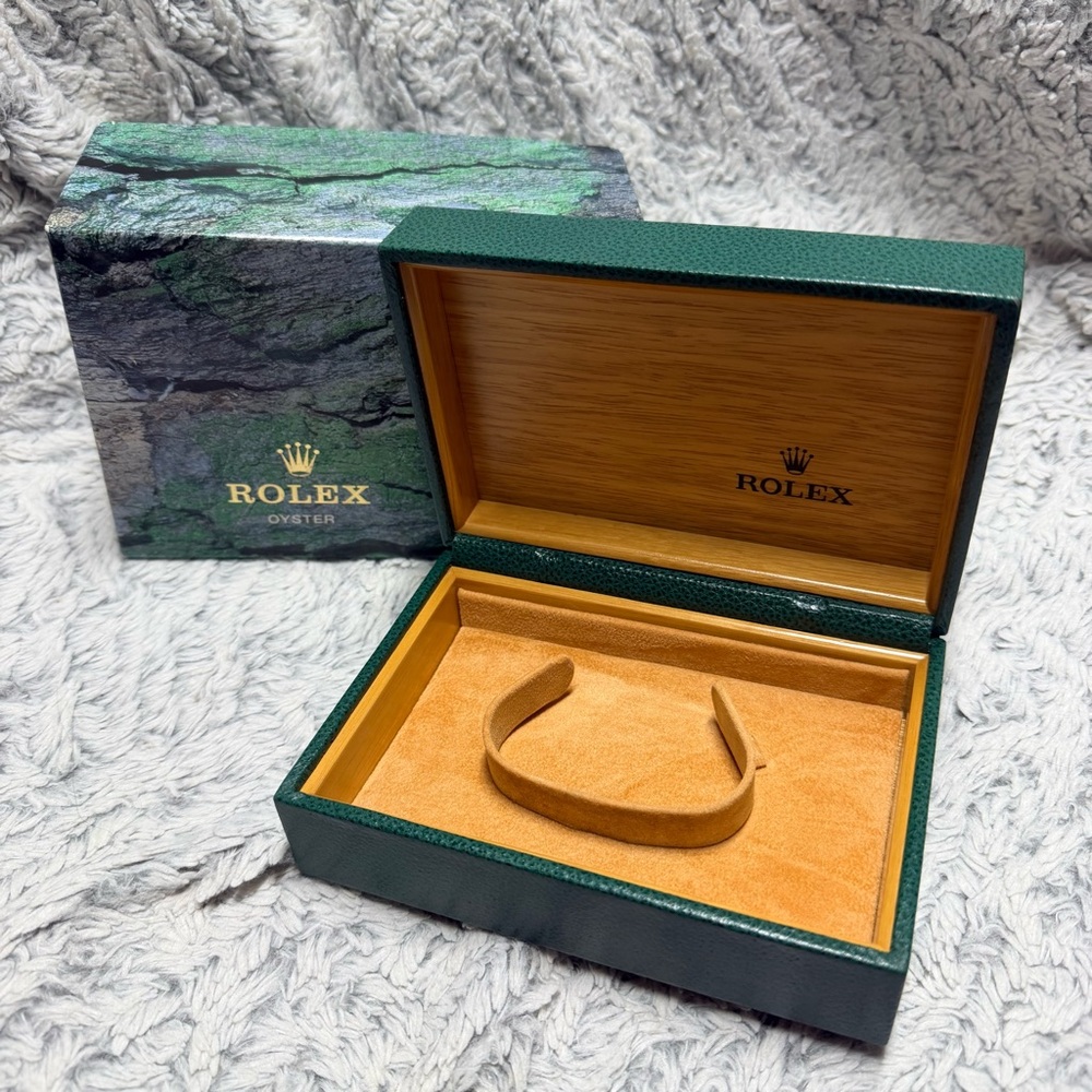 ROLEX Green Watch Box + Outer Box 6.10x4.5x2.75 inches